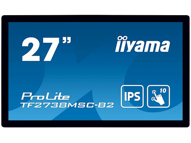 iiyama ProLite monitor TF2738MSC-B2 27" Black, IPS, Full HD, Projective Capacitive 10pt touch, HDMI, Display Port image 0
