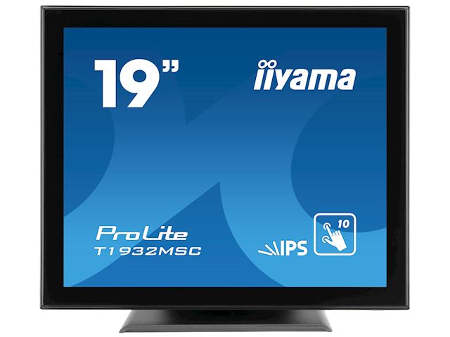 iiyama ProLite monitor T1932MSC-B5X 19", Projective Capacitive 10pt touch, IPS, Scratch resistant, Edge to edge glass, 5:4, HDMI, DisplayPort, Water and dust protection image 0