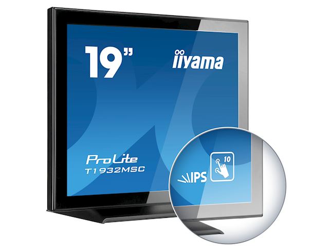 iiyama ProLite monitor T1932MSC-B5X 19", Projective Capacitive 10pt touch, IPS, Scratch resistant, Edge to edge glass, 5:4, HDMI, DisplayPort, Water and dust protection image 3
