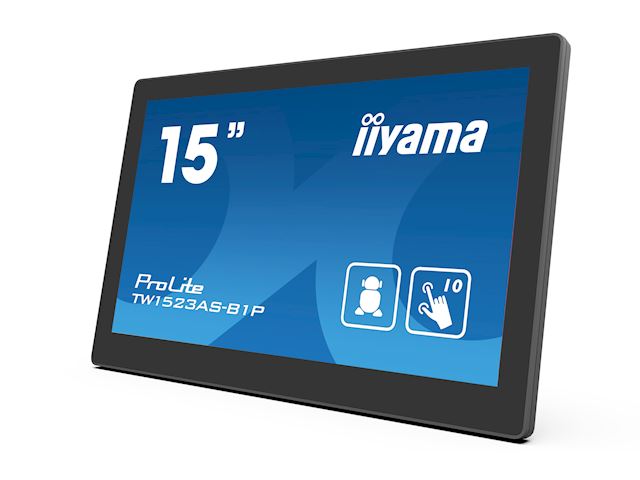 iiyama ProLite TW1523AS-B1P, 15.6” Full HD PCAP 10pt touch screen with Android and POE Technology image 2