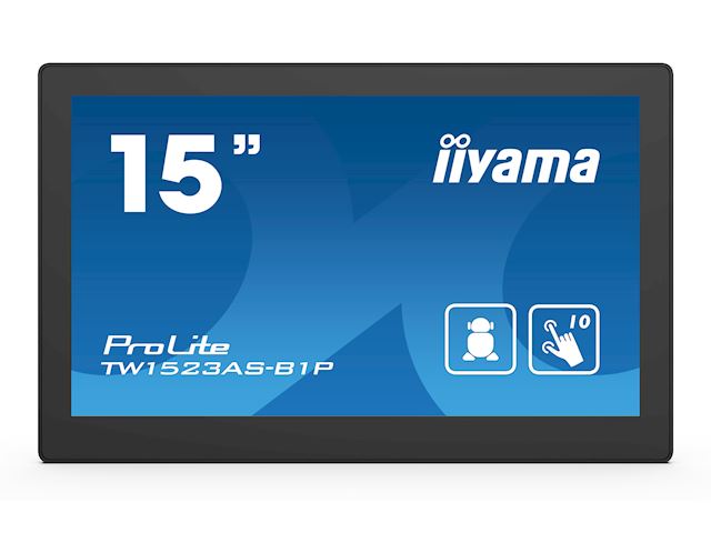 iiyama ProLite TW1523AS-B1P, 15.6” Full HD PCAP 10pt touch screen with Android and POE Technology image 0