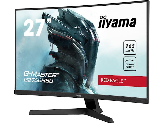 iiyama G-Master Red Eagle curved gaming monitor G2766HSU-B1 27" Black, Full HD, 165Hz, 1ms, FreeSync, HDMI, Display Port, USB Hub image 1