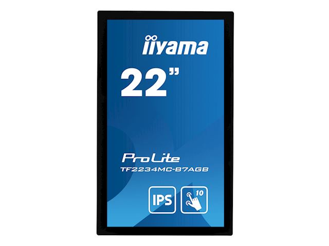 iiyama ProLite monitor TF2234MC-B7AGB 22", PCap touch through glass, 10pt touch, Anti-glare, HDMI, DP, 16:9, IPS, Scratch resistive, Anti-fingerprint coating image 3