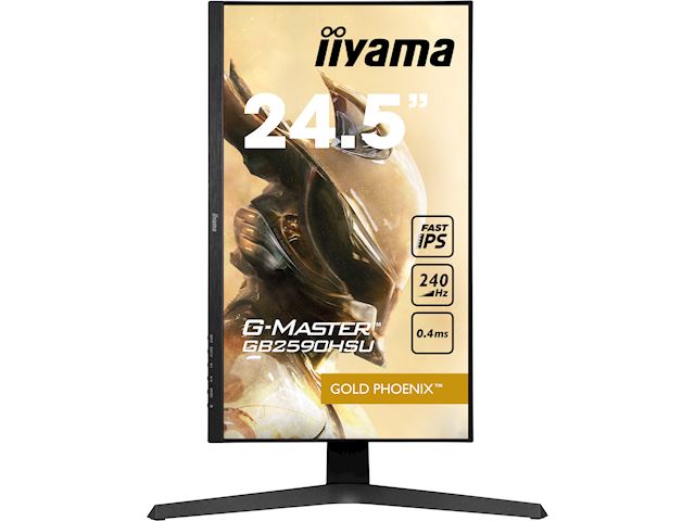 iiyama G-Master Gold Phoenix gaming monitor GB2590HSU-B1 24.5" Black, Ultra Slim Bezel, Full HD, 240Hz, 0.4ms, FreeSync, HDMI, Display Port, USB Hub image 2