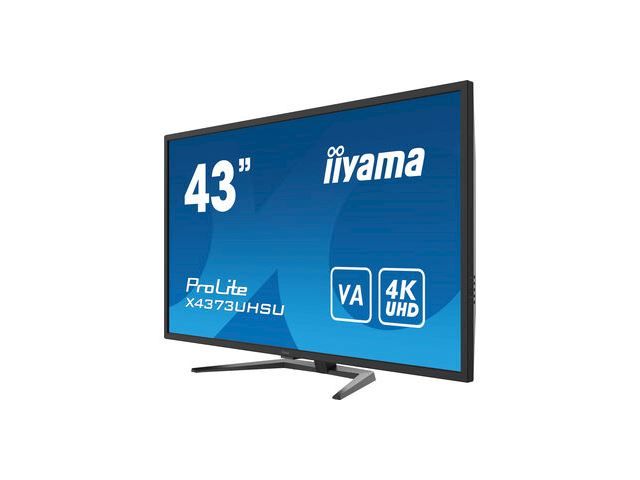 iiyama Prolite monitor X4373UHSU-B1 VA LED, 4K, Picture-by-Picture, USB hub, flicker free, Daisychain image 1