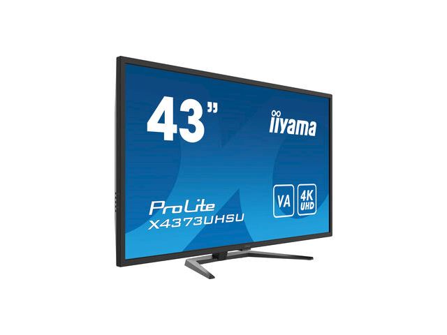 iiyama Prolite monitor X4373UHSU-B1 VA LED, 4K, Picture-by-Picture, USB hub, flicker free, Daisychain image 2