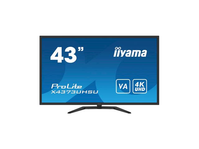 iiyama Prolite monitor X4373UHSU-B1 VA LED, 4K, Picture-by-Picture, USB hub, flicker free, Daisychain image 0