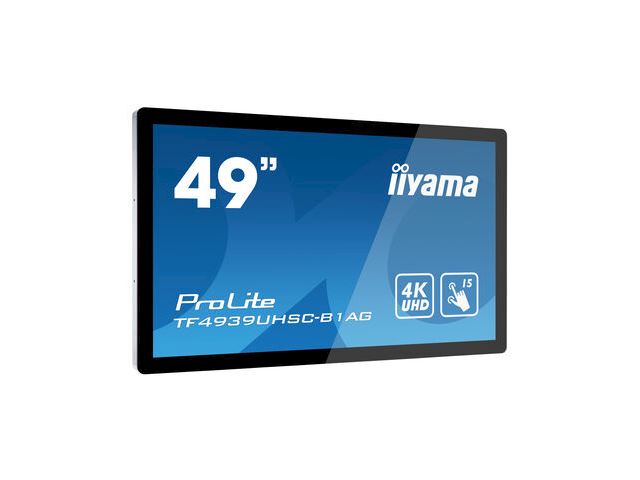 iiyama Prolite monitor TF4939UHSC-B1AG 49"  Black, IPS, Anti Glare, 4K UHD,  Projective Capacitive 15pt Touch, 24/7, Landscape/Portrait/Face-up, Open Frame, IP54 rated image 5