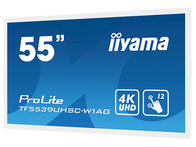 iiyama Prolite monitor TF5539UHSC-W1AG 55" White, IPS, Anti Glare, 4K,  Projective Capacitive 15pt Touch, 24/7, Landscape/Portrait/Face-up, Open Frame image 6