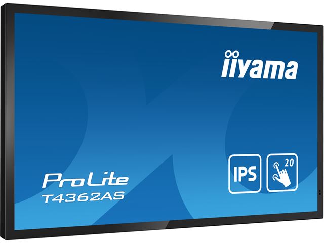 iiyama ProLite monitor T4362AS-B1 43" Projective Capacitive 20pt touch, 4K touch screen with Android OS and Anti-Glare image 5