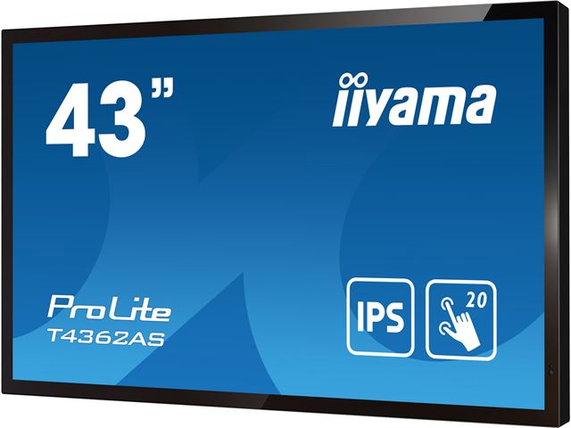 iiyama ProLite monitor T4362AS-B1 43" Projective Capacitive 20pt touch, 4K touch screen with Android OS and Anti-Glare image 6