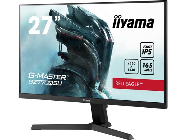iiyama G-Master Red Eagle gaming monitor G2770QSU-B1 27" Black, Ultra Slim Bezel, IPS, 165Hz, 0.5ms, FreeSync, HDMI, Display Port, USB Hub image 2