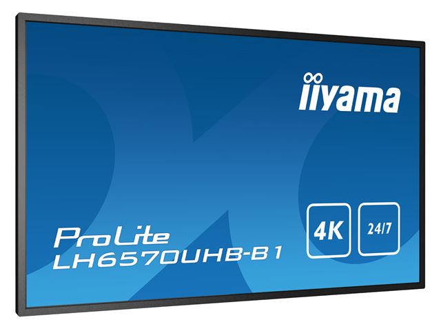 iiyama Prolite monitor LH6570UHB-B1 65" VA, Slim Bezel, 4K UHD, 24/7, Landscape/Portrait, 700cd/m2 brightness image 5