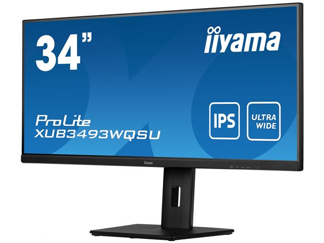 iiyama ProLite monitor XUB3493WQSU-B5 34" IPS ultra-wide screen with HDMI and Height Adjustment image 1