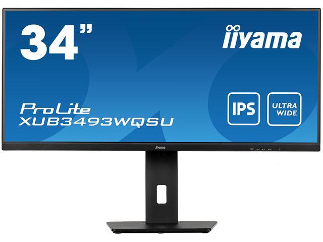 iiyama ProLite monitor XUB3493WQSU-B5 34" IPS ultra-wide screen with HDMI and Height Adjustment image 0