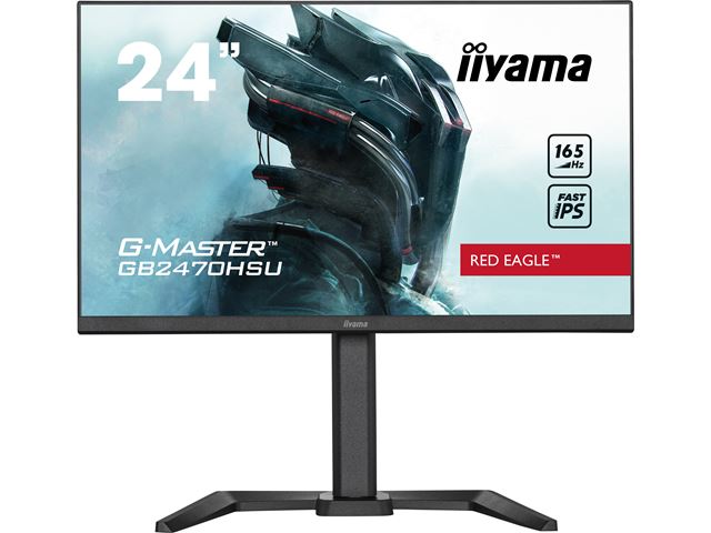 iiyama G-Master Red Eagle gaming monitor GB2470HSU-B5 23.8" Height Adjustable, Full HD, 165Hz, 0.8ms, FreeSync, HDMI, Display Port, USB Hub image 13
