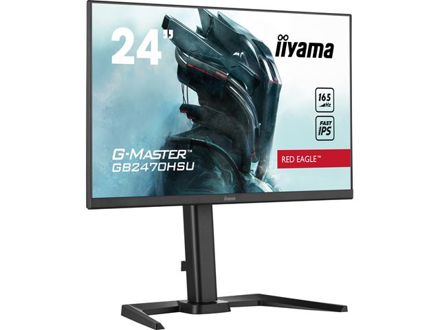iiyama G-Master Red Eagle gaming monitor GB2470HSU-B5 23.8" Height Adjustable, Full HD, 165Hz, 0.8ms, FreeSync, HDMI, Display Port, USB Hub image 15