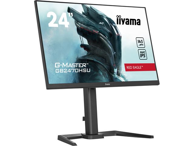 iiyama G-Master Red Eagle gaming monitor GB2470HSU-B5 23.8" Height Adjustable, Full HD, 165Hz, 0.8ms, FreeSync, HDMI, Display Port, USB Hub image 18
