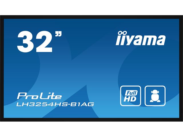 iiyama ProLite LH3254HS-B1AG 32", IPS, Full HD, 24/7 Hours Operation, HDMI, 10w Speakers, Landscape/Portrait, Android OS and FailOver image 0