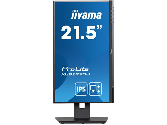 iiyama ProLite monitor XUB2293HS-B5 22" IPS panel, 3-side borderless design, height adjustable stand, HDMI, DP image 1