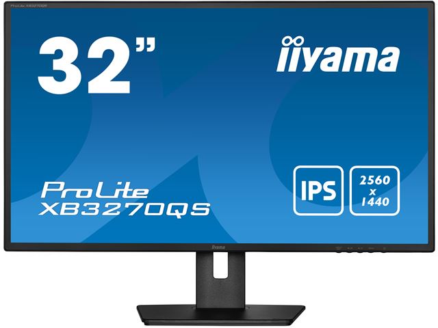 iiyama Prolite monitor XB3270QS-B5 32" IPS WQHD 2560x1440, Black, HDMI,  Display Port, DVI, Height Adjustable image 0