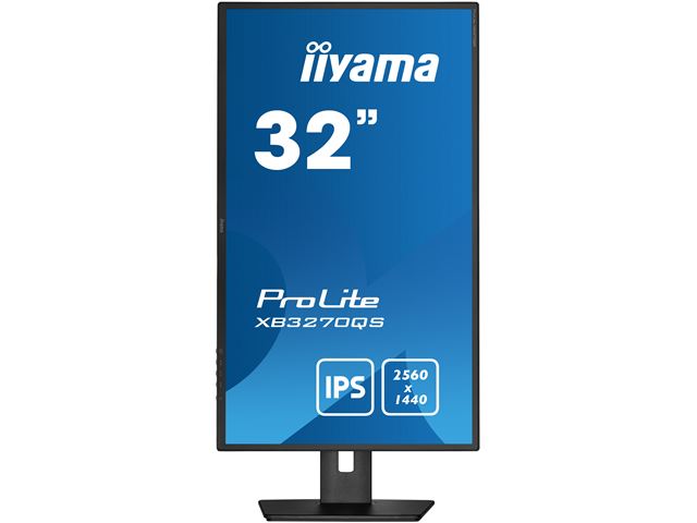 iiyama Prolite monitor XB3270QS-B5 32" IPS WQHD 2560x1440, Black, HDMI,  Display Port, DVI, Height Adjustable image 1