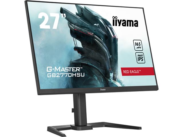 iiyama G-Master Red Eagle gaming monitor GB2770HSU-B5 27" Black, Ultra Slim Bezel, Fast IPS IGZO, 165Hz, 0.8ms, FreeSync, HDMI, Display Port, USB Hub image 10