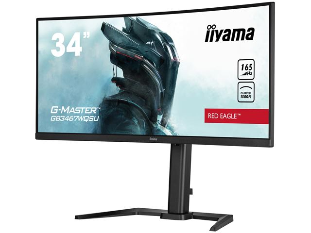 iiyama G-Master Red Eagle curved gaming monitor GB3467WQSU-B5 34" Black, 165hz, 3440x1440 res, 0.4ms, FreeSync, 2 x HDMI/DisplayPort with USB Hub image 11