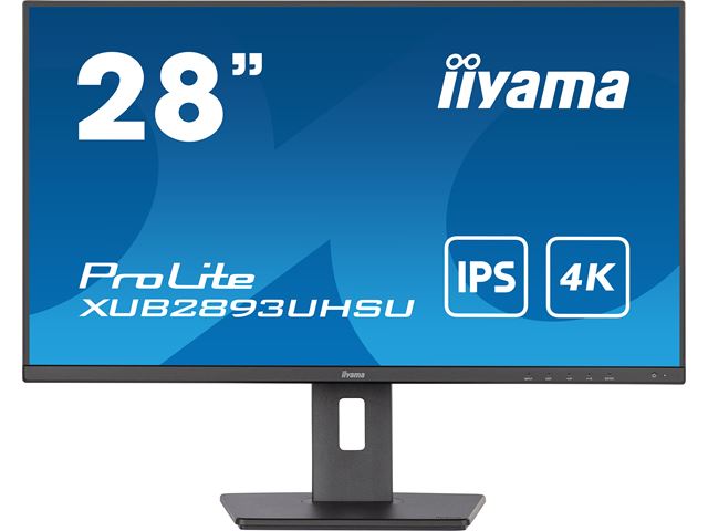 iiyama ProLite XUB2893UHSU-B5, 28", IPS panel, 4K resolution, 3-side borderless design, Height Adjustable stand, flicker free & blue light reducer image 0