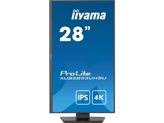 iiyama ProLite XUB2893UHSU-B5, 28", IPS panel, 4K resolution, 3-side borderless design, Height Adjustable stand, flicker free & blue light reducer image 1