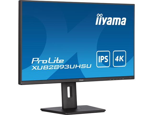 iiyama ProLite XUB2893UHSU-B5, 28", IPS panel, 4K resolution, 3-side borderless design, Height Adjustable stand, flicker free & blue light reducer image 3