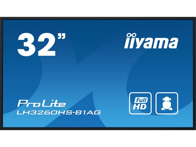 iiyama ProLite LH3260HS-B1AG 32", VA, Full HD, 24/7 Hours Operation, HDMI x 3,  Landscape/Portrait, Android OS and FailOver image 0