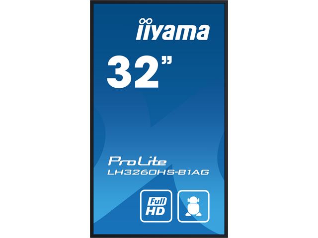 iiyama ProLite LH3260HS-B1AG 32", VA, Full HD, 24/7 Hours Operation, HDMI x 3,  Landscape/Portrait, Android OS and FailOver image 1