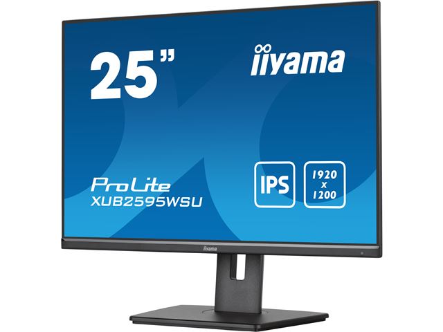 iiyama ProLite monitor XUB2595WSU-B5, 25", IPS, Height Adjustable and Pivot function, 1920 x 1200, HDMI, DisplayPort, USB Hub, FreeSync  image 4