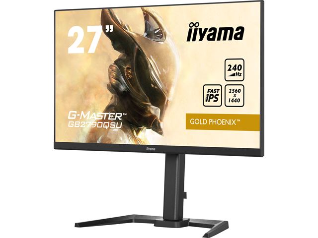 iiyama G-Master Gold Phoenix gaming monitor GB2790QSU-B5 27", 2560 x 1440, 1ms, FreeSync Premium, Display Port, 240hz refresh rate, Height Adjustable image 7
