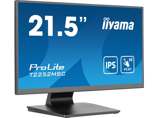 iiyama ProLite monitor T2252MSC-B2  22" Black, IPS, Full HD, Projective Capacitive 10pt touch, HDMI, Display Port image 1