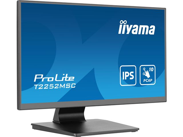 iiyama ProLite monitor T2252MSC-B2  22" Black, IPS, Full HD, Projective Capacitive 10pt touch, HDMI, Display Port image 2