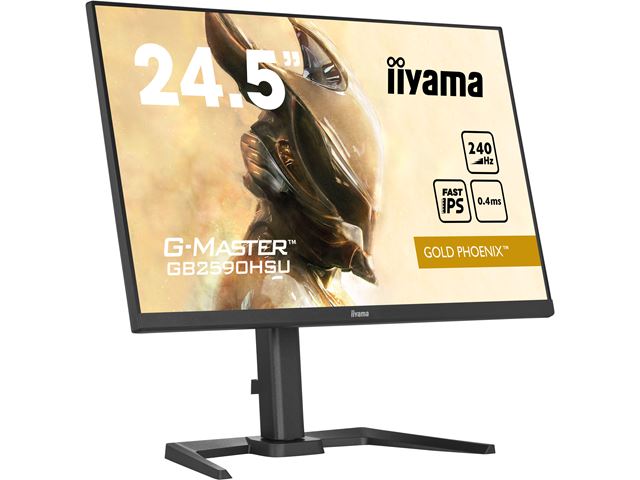 iiyama G-Master Gold Phoenix gaming monitor GB2590HSU-B5 24.5" Black, Ultra Slim Bezel, Full HD, 240Hz, 0.4ms, FreeSync, HDMI, Display Port, USB Hub image 6