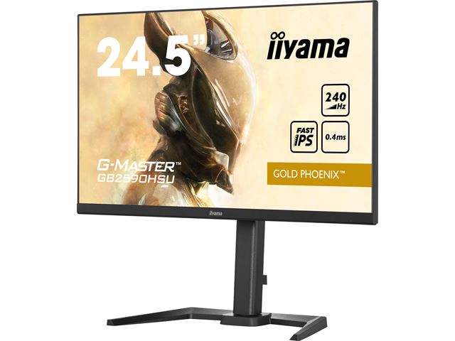 iiyama G-Master Gold Phoenix gaming monitor GB2590HSU-B5 24.5" Black, Ultra Slim Bezel, Full HD, 240Hz, 0.4ms, FreeSync, HDMI, Display Port, USB Hub image 7