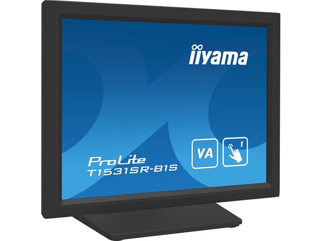 iiyama ProLite monitor T1531SR-B1S 15" Black, 5:4 Resistive single touch, VA, HDMI, Display Port image 2