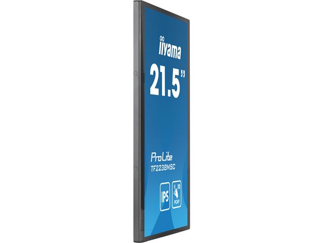 iiyama ProLite monitor TF2238MSC-B1 22", Optical bonded PCap, edge to edge glass, 10pt touch, Anti-glare, HDMI, DP, IPS, Scratch resistive, Anti-fingerprint coating image 2