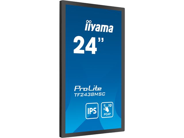 iiyama ProLite monitor TF2438MSC-B1 24", Optical bonded PCap, edge to edge glass, 10pt touch, Anti-glare, HDMI, DP, IPS, Scratch resistive, Anti-fingerprint coating image 4