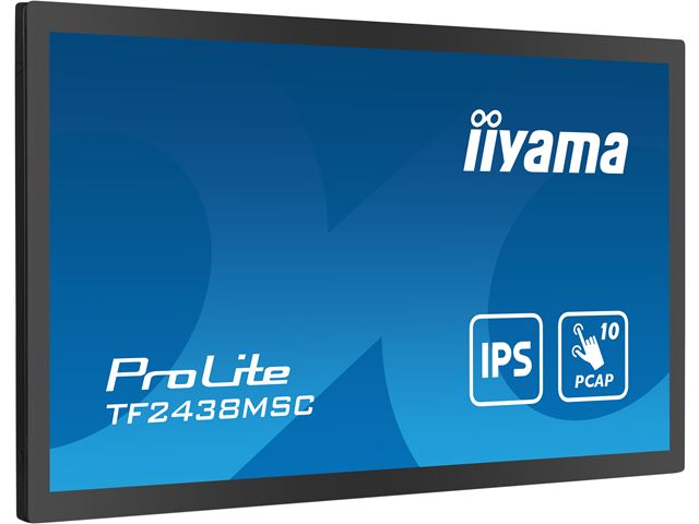 iiyama ProLite monitor TF2438MSC-B1 24", Optical bonded PCap, edge to edge glass, 10pt touch, Anti-glare, HDMI, DP, IPS, Scratch resistive, Anti-fingerprint coating image 5