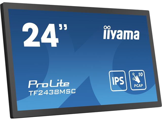 iiyama ProLite monitor TF2438MSC-B1 24", Optical bonded PCap, edge to edge glass, 10pt touch, Anti-glare, HDMI, DP, IPS, Scratch resistive, Anti-fingerprint coating image 6