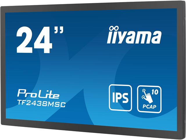 iiyama ProLite monitor TF2438MSC-B1 24", Optical bonded PCap, edge to edge glass, 10pt touch, Anti-glare, HDMI, DP, IPS, Scratch resistive, Anti-fingerprint coating image 7