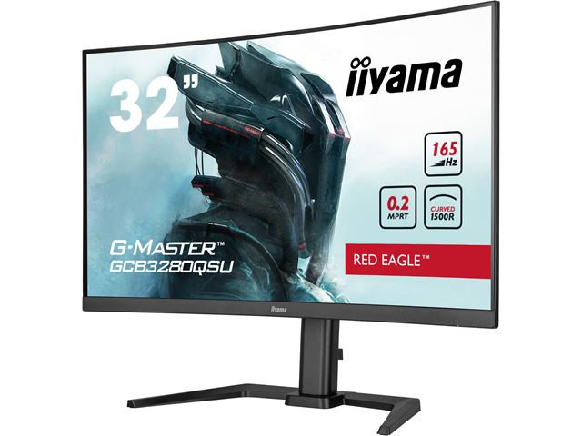 iiyama G-Master Red Eagle curved gaming monitor GCB3280QSU-B1 32" Black, 2560 x 1440, 0.2ms, 144hz, FreeSync, HDMI, Display Port, Height Adjustable image 3