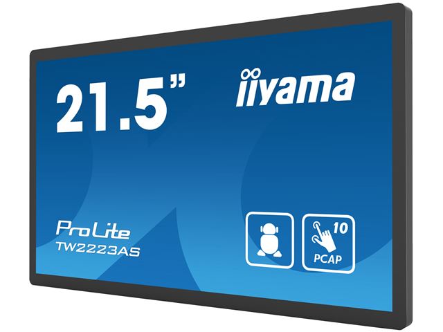 iiyama ProLite TW2223AS-B1, 22” Full HD PCAP 10pt touch screen with Android and edge-to-edge glass design image 4