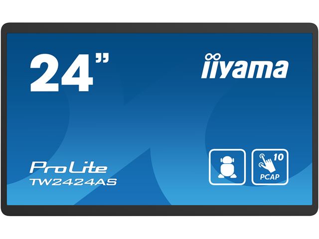 iiyama ProLite TW2424AS-B1, 24” IPS, Full HD PCAP 10pt touch screen with Android and anti glare coating image 0