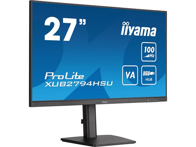 iiyama ProLite XUB2794HSU-B6, Height Adjustable 27" Ultra Slim, VA, HDMI, 100Hz refresh rate image 2