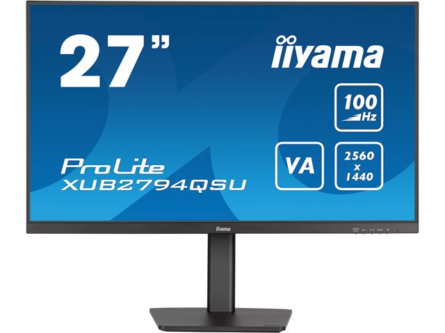 iiyama ProLite XUB2794QSU-B6, 27" WQHD resolution, Height adjustable, Ultra Slim, VA, HDMI, DP, 100hz refresh rate image 0